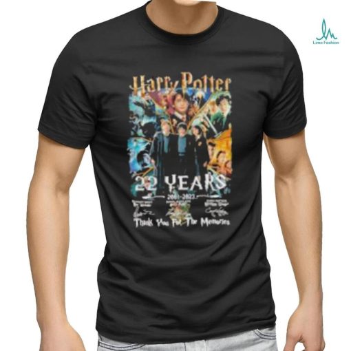 22 years 2001 2023 Harry Potter member thank you for the memories signatures shirt