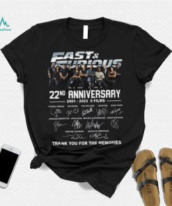 22nd Anniversary 2001 2023 Thank You For The Memories Fan T Shirt