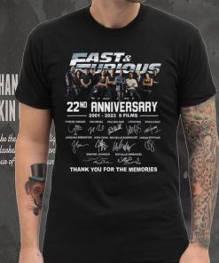 22nd Anniversary 2001 2023 Thank You For The Memories Fan T Shirt