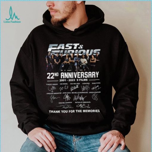 22nd Anniversary 2001 2023 Thank You For The Memories Fan T Shirt