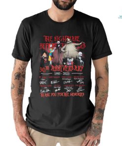 30th Anniversary Of The Nightmare Before Christmas 1993 2023 Thank You For The Memories Signatures Shirt