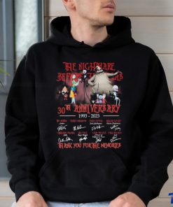 30th Anniversary Of The Nightmare Before Christmas 1993 2023 Thank You For The Memories Signatures Shirt