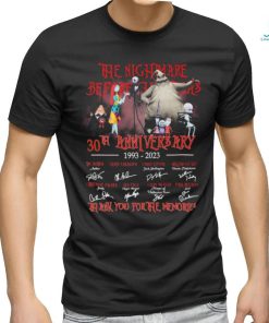 30th Anniversary Of The Nightmare Before Christmas 1993 2023 Thank You For The Memories Signatures Shirt