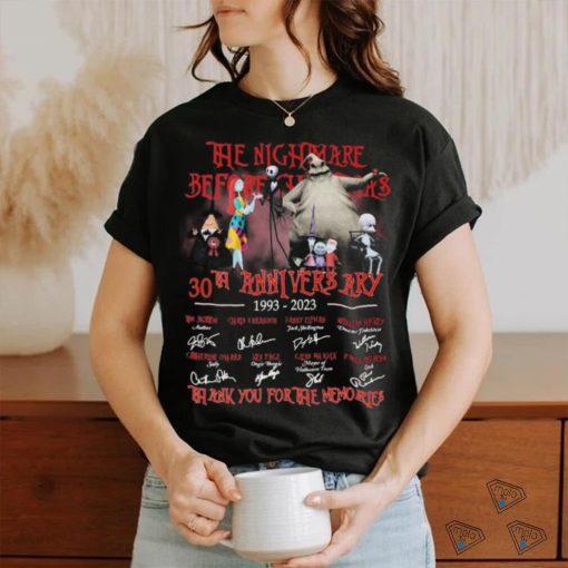 30th Anniversary Of The Nightmare Before Christmas 1993 2023 Thank You For The Memories Signatures Shirt