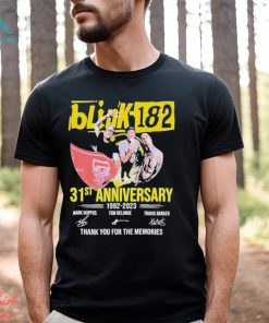 31st Anniversary 1992 2023 Blink 182 Band Thank You For The Memories Signatures Shirt