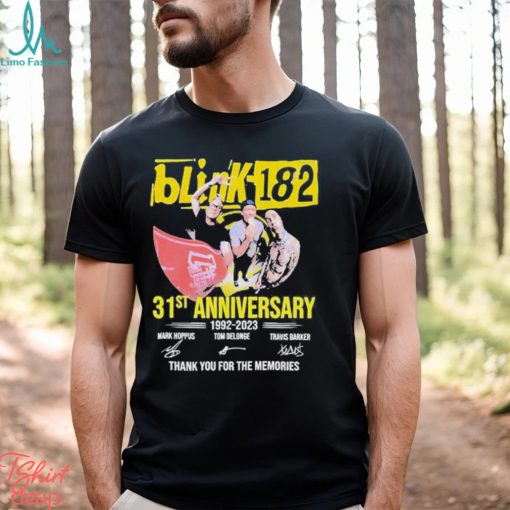 31st Anniversary 1992 2023 Blink 182 Band Thank You For The Memories Signatures Shirt