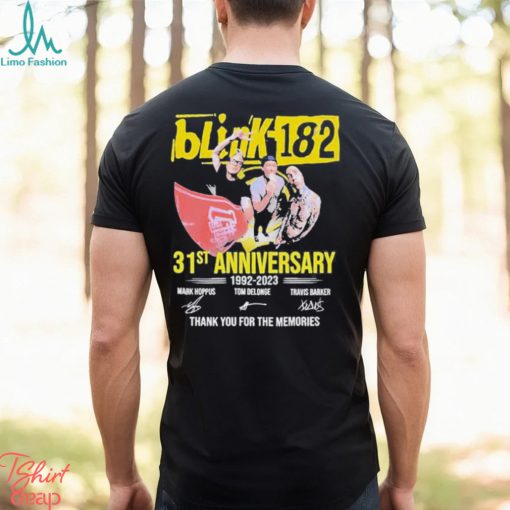 31st Anniversary 1992 2023 Blink 182 Band Thank You For The Memories Signatures Shirt