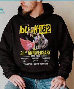 31st anniversary 1992 2023 Blink 182 thank you for the memories signatures shirt