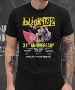 31st anniversary 1992 2023 Blink 182 thank you for the memories signatures shirt