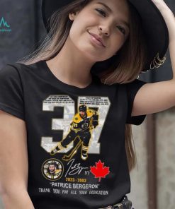 37 Patrice Bergeron 2023 2003 thank you for all your dedication signature shirt