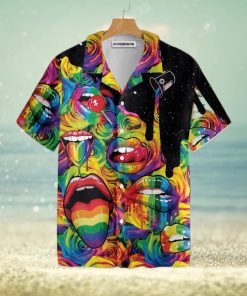 3D Hawaiian T Shirt For Gay  Sexy Lips Always Proud LGBT Hawaiian Shirt