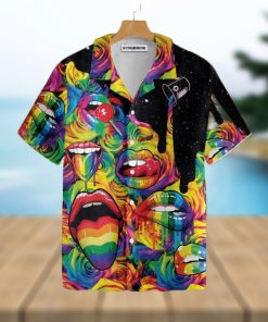 3D Hawaiian T Shirt For Gay Sexy Lips Always Proud LGBT Hawaiian Shirt