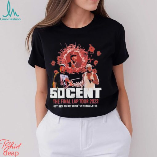 50 Cent The Final Lap Tour 2023 Get Rich Or Die Tryin’ 20 Years Later Signatures Shirt