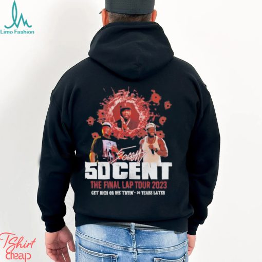 50 Cent The Final Lap Tour 2023 Get Rich Or Die Tryin’ 20 Years Later Signatures Shirt