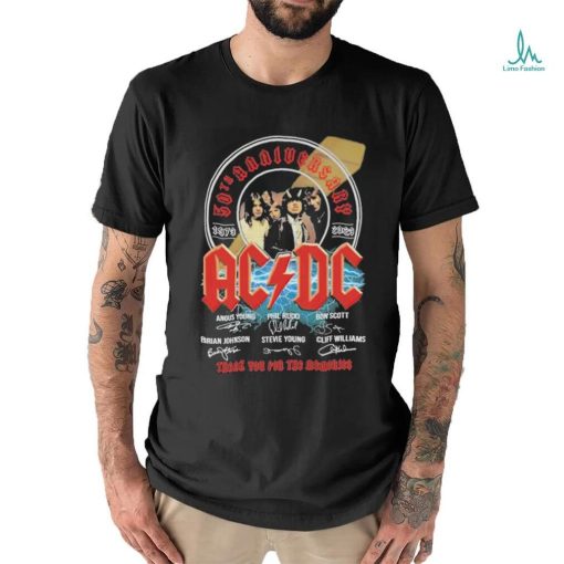 50th Anniversary 1979 2023 ACDC Thank You for the memories signatures shirt