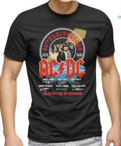 50th Anniversary 1979 2023 ACDC Thank You for the memories signatures shirt