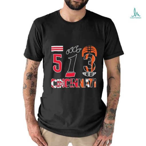 513 cincinnati sports teams logo reds and bengals shirt