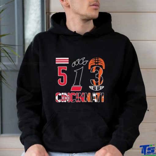 513 cincinnati sports teams logo reds and bengals shirt