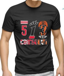 513 cincinnati sports teams logo reds and bengals shirt