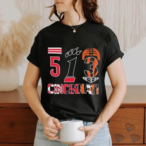 513 cincinnati sports teams logo reds and bengals shirt