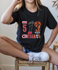 513 cincinnati sports teams logo reds and bengals shirt