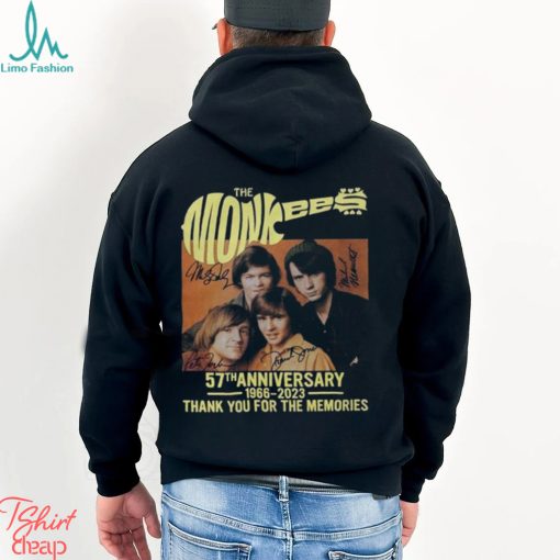 57Th Anniversary 1966 2023 Signatures The Monkees T Shirt Band Shirt Unisex Hoodie