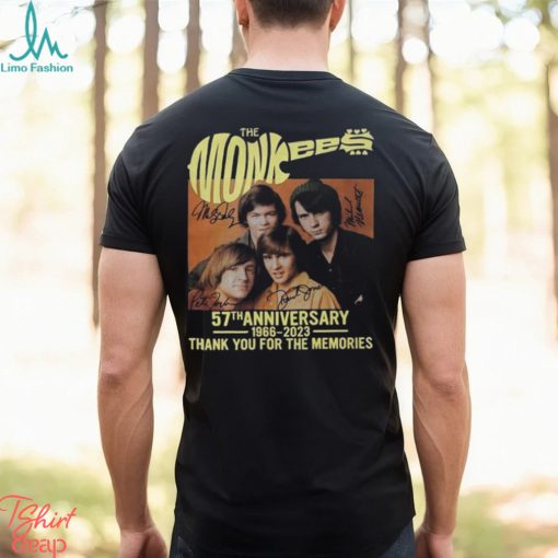 57Th Anniversary 1966 2023 Signatures The Monkees T Shirt Band Shirt Unisex Hoodie