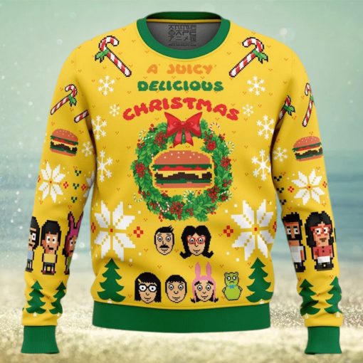 A Juicy Delicious Christmas Bob’s Burgers Ugly Christmas Sweater