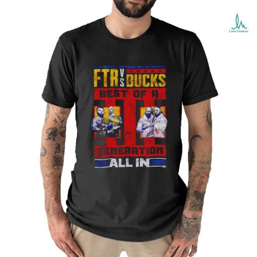 AEW All In 2023 Matchup FTR vs. Young Bucks shirt