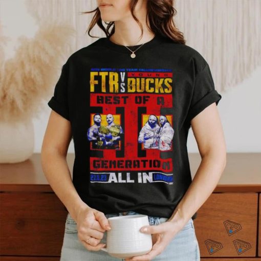 AEW All In 2023 Matchup FTR vs. Young Bucks shirt