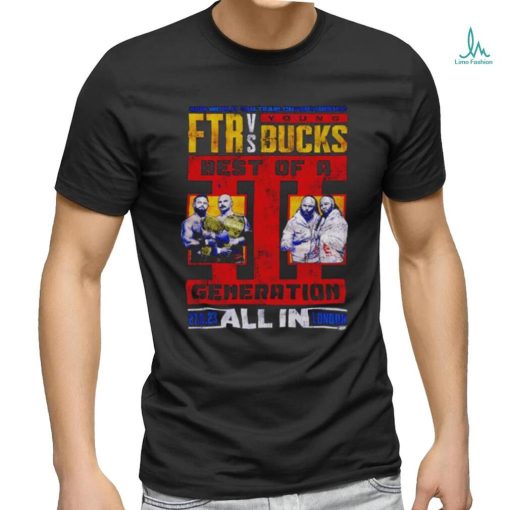 AEW All In 2023 Matchup FTR vs. Young Bucks shirt