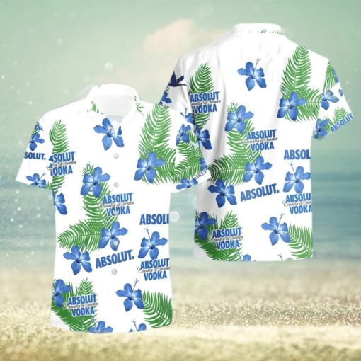 Absolut Vodka Hibiscus Flower Pattern Hawaiian Shirt And Short For Men And Women