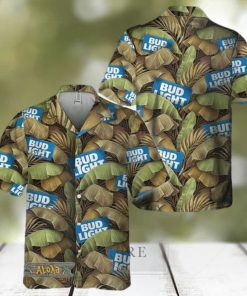 Abstract Banana Leaves Bud Light Hawaiian Shirt For Men And Women Gift Hawaiian Beer