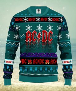 Acdc Blue Green Thanksgiving Women Mens Ugly Christmas Sweater