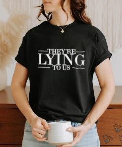 Adrianne Curry Wearing They’re Lying To Us Shirt