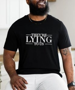 Adrianne Curry Wearing They’re Lying To Us Shirt