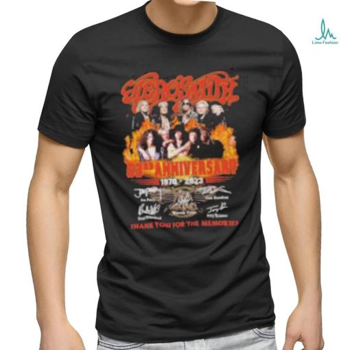 Aerosmith 1970 2023 thank you for the memories shirt