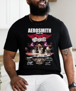 Aerosmith farewell tour peace out signatures shirt