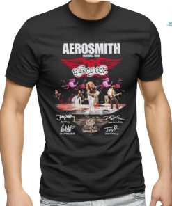 Aerosmith farewell tour peace out signatures shirt