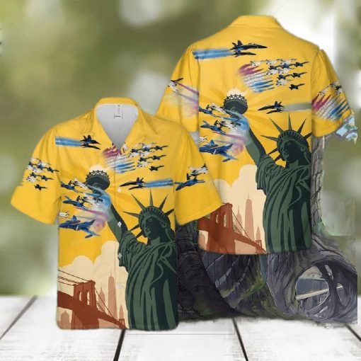 Airshow Blue Angels And Thunderbirds 4th Of July Hawaiian Shirt