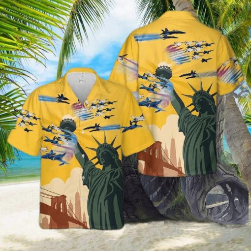 Airshow Blue Angels And Thunderbirds 4th Of July Hawaiian Shirt