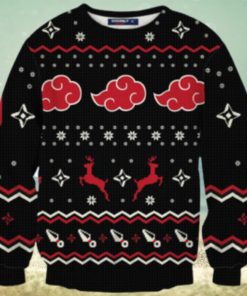 Akatsuki Christmas Unisex Wool Sweater Ugly Christmas Sweater 3D