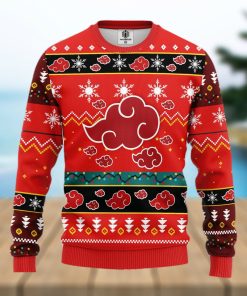 Akatsuki Naruto Anime Ugly Christmas Sweater Red For Men Women