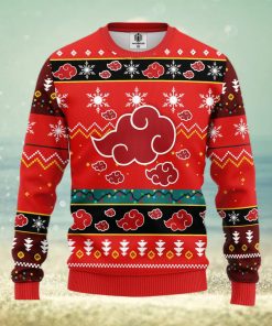 Akatsuki Naruto Anime Ugly Christmas Sweater Red For Men Women