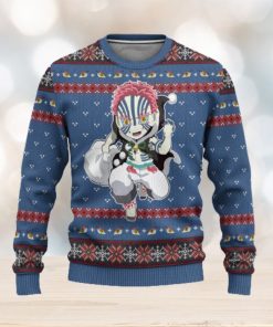 Akaza Demon Slayer Anime Xmas Women Mens Ugly Christmas Sweater