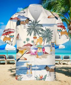 Akita Summer Beach Hawaiian Shirt