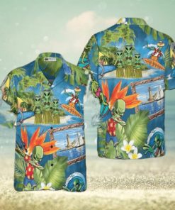 Alien Tropical Summer Hawaiian Shirt Summer Beach Aloha Shirt For Men And Women