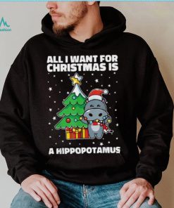 All I Want For Christmas Is A Hippopotamus Ugly Xmas Shirt