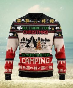 All I Want For Christmas Is More Time For Camping Ugly Sweater Christmas Party