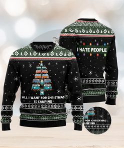 All I Want For Is Camping Ugly Christmas Sweater Gift Men Women